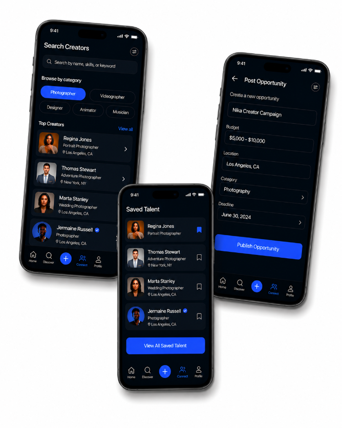 Spotlight brand app screens