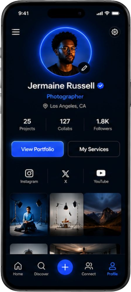 Spotlight creator profile screen